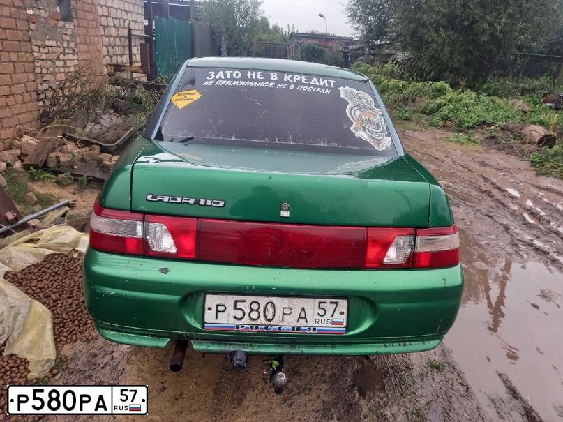 Фото автомобиля LADA 2110, 1999 — госномер В886СВ57. Цвет: СЕРЕБРИСТЫЙ ЯРКО-ЗЕЛЁНЫЙ