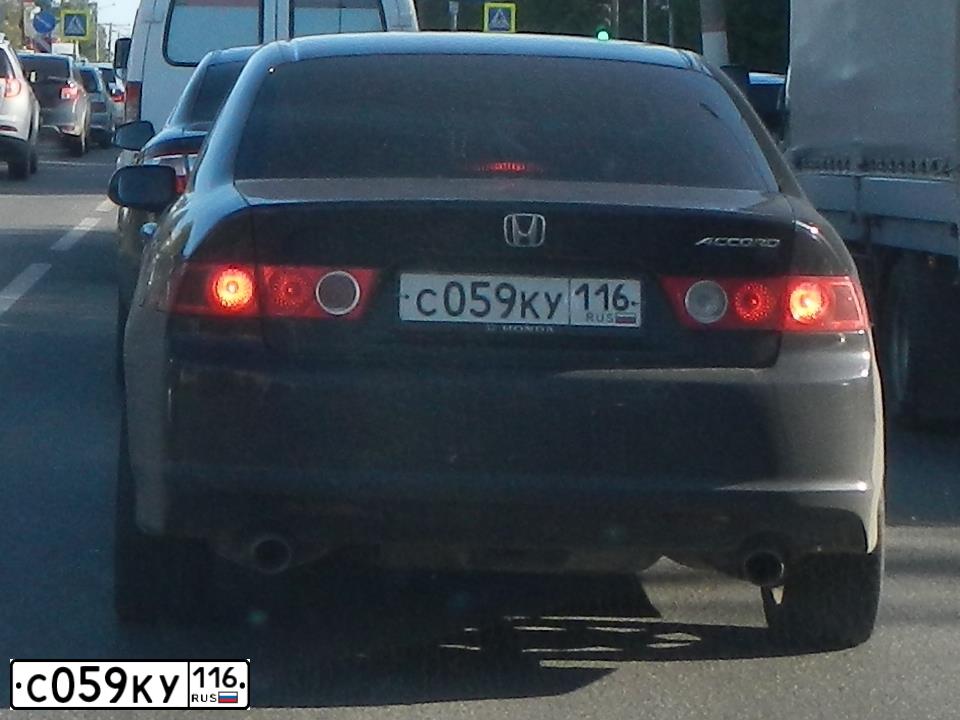 Фото автомобиля HONDA ACCORD, 2007 — госномер Х110ВА55. Цвет: ЧЕРНЫЙ