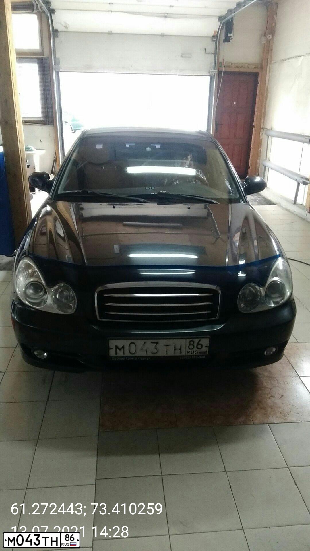 Фото автомобиля TAGAZ SONATA, 2009 — госномер М043ТН86. Цвет: ЧЕРНЫЙ