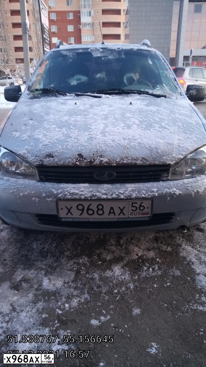 Фото автомобиля LADA 1117 KALINA, 2012 — госномер Х968АХ56. Цвет: ГОЛУБОЙ