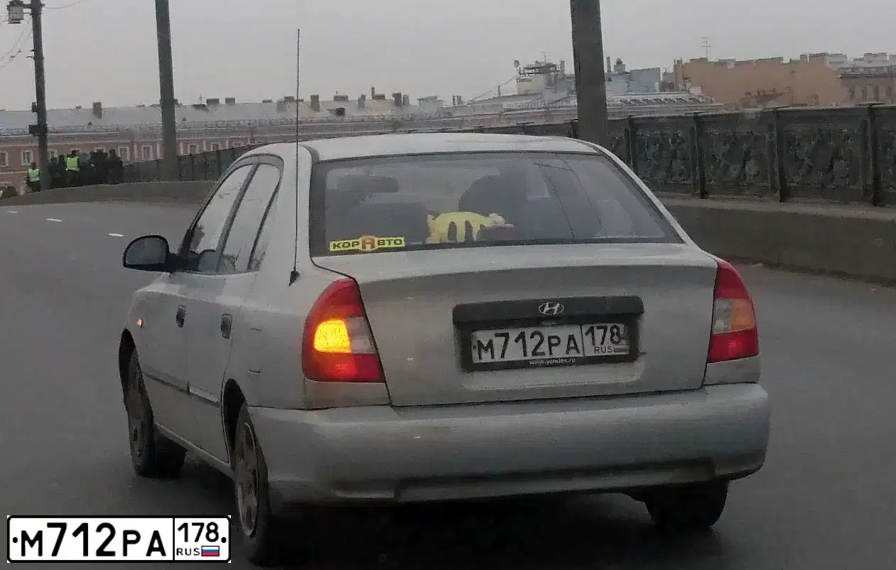 Фото автомобиля TAGAZ Z ACCENT, 2008 — госномер Е589ВО41. Цвет: СЕРЕБРИСТЫЙ