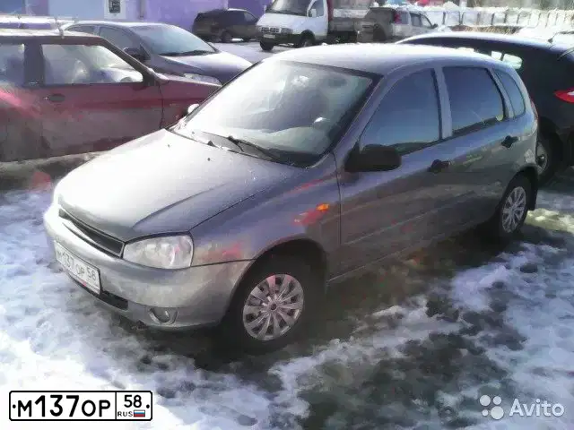 Фото автомобиля LADA 1119 KALINA, 2008 — госномер М137ОР58. Цвет: Темно-серый металлик