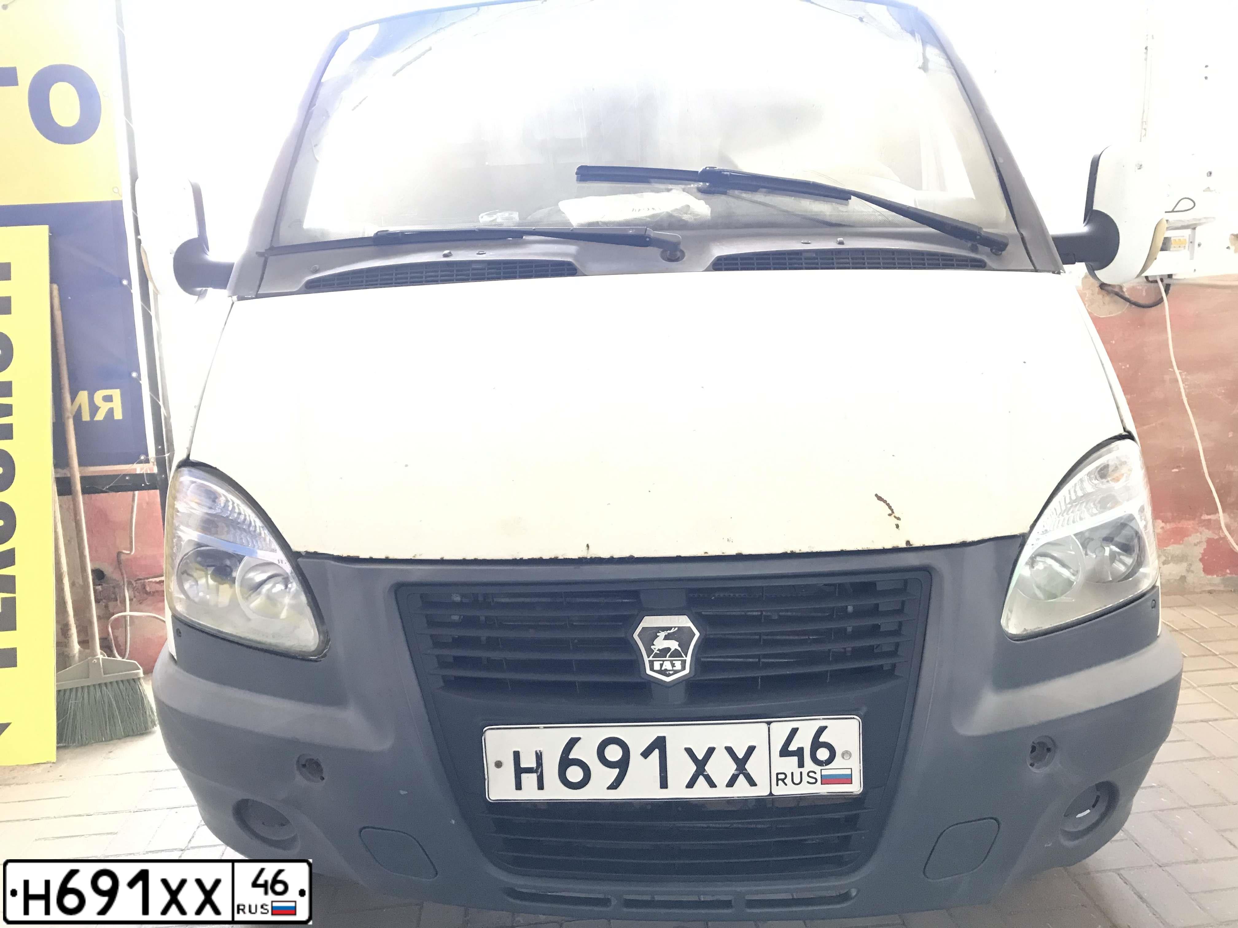 Фото автомобиля GAZ 3302, 2005 — госномер Р741НМ46. Цвет: Белый