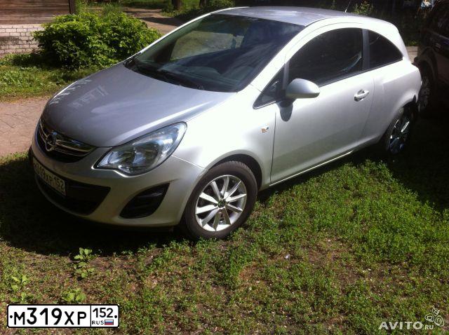 Фото автомобиля OPEL CORSA, 2011 — госномер В041ОВ37. Цвет: Серебристый