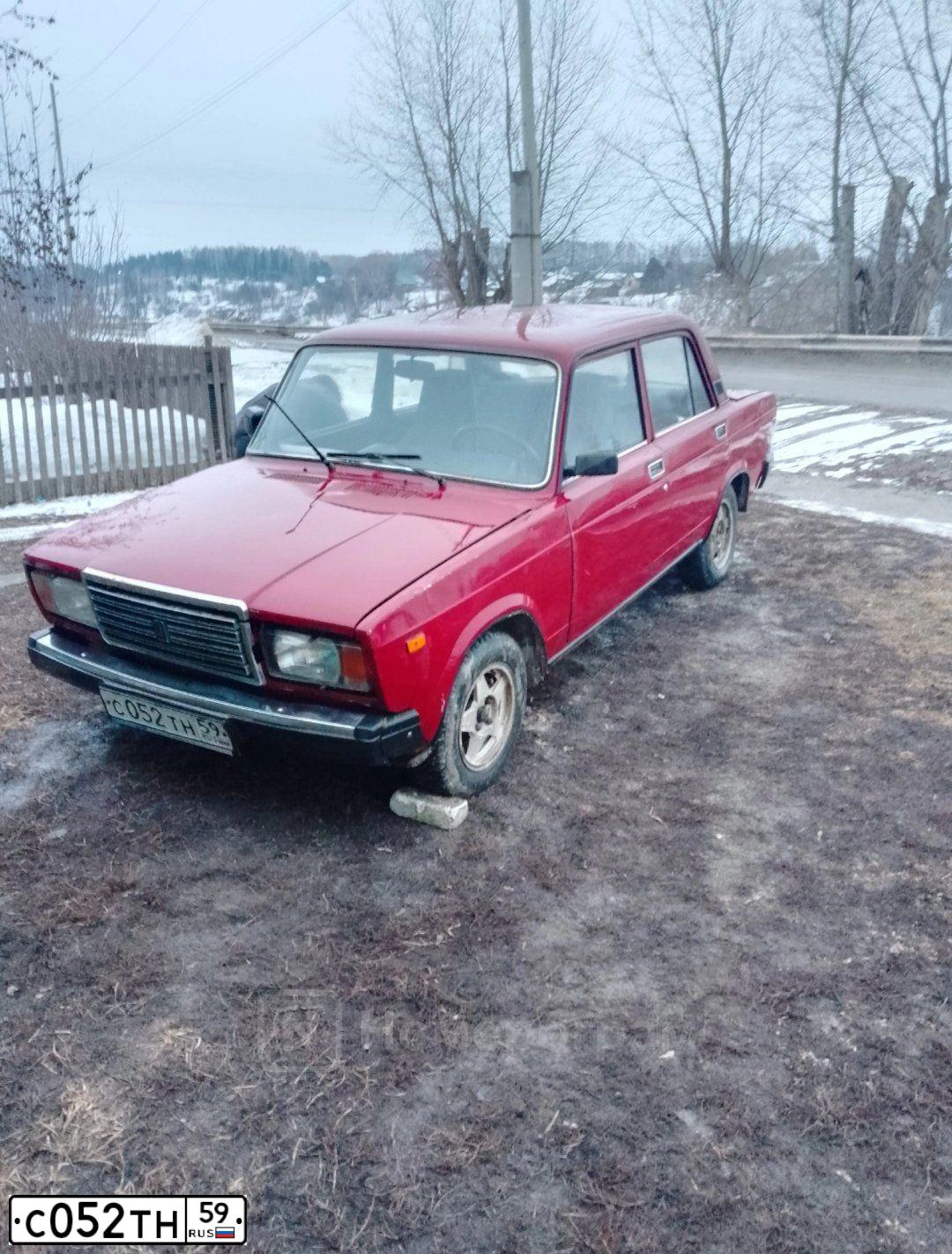 Фото автомобиля LADA 2107, 2006 — госномер С052ТН59. Цвет: ВИШНЕВЫЙ