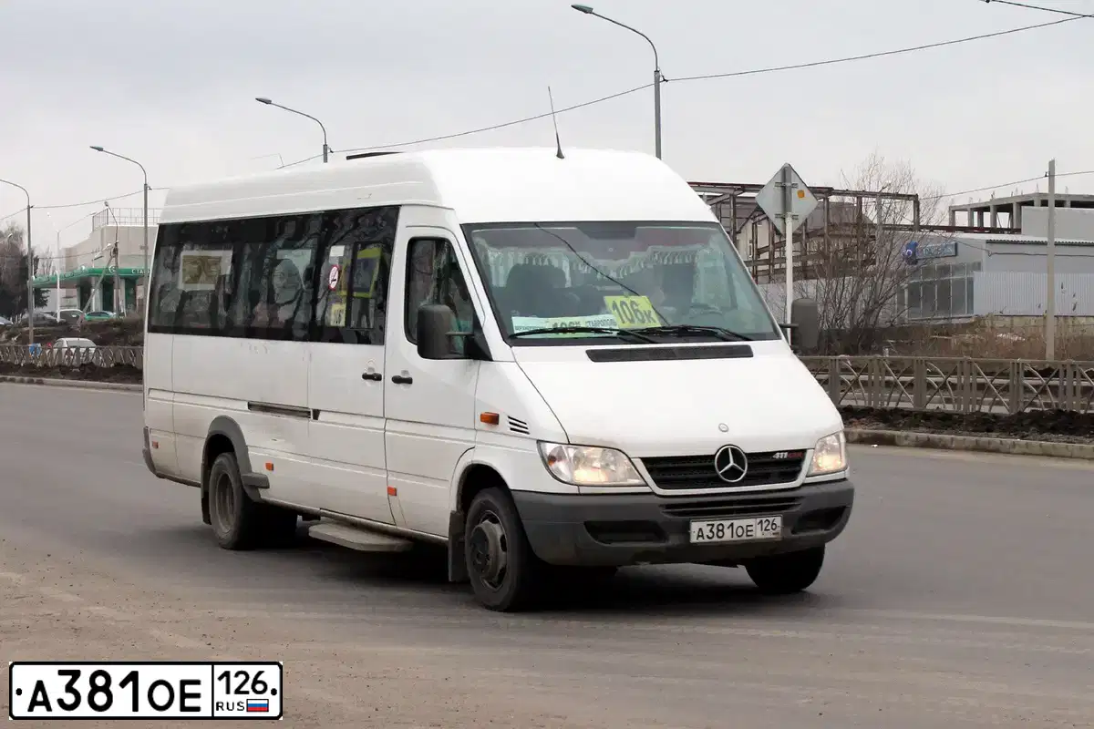 Фото автомобиля MERCEDES SPRINTER, 2014 — госномер В308НС126. Цвет: Белый