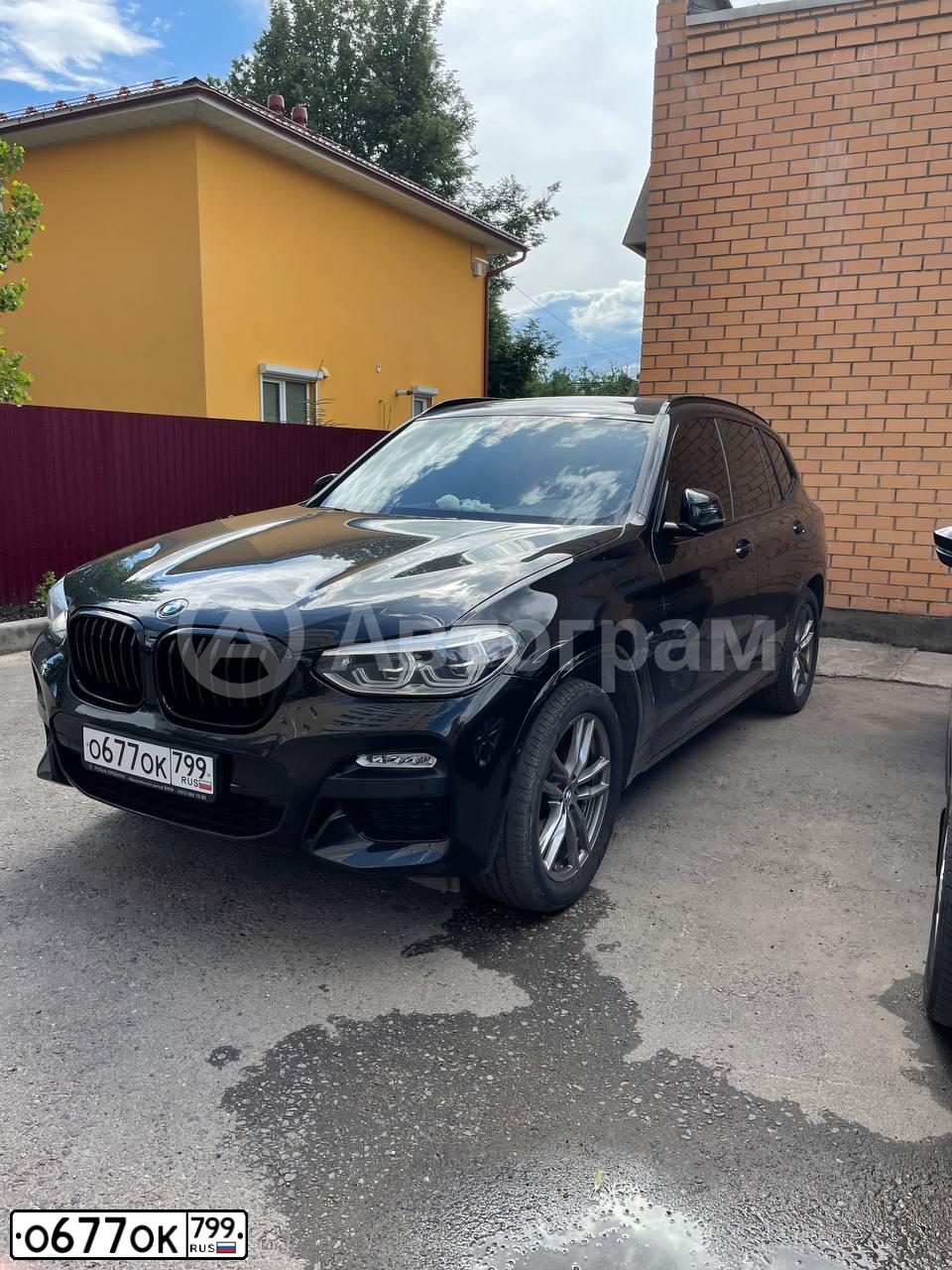 Фото автомобиля BMW X3, 2019 — госномер О677ОК799. Цвет: ЧЕРНЫЙ
