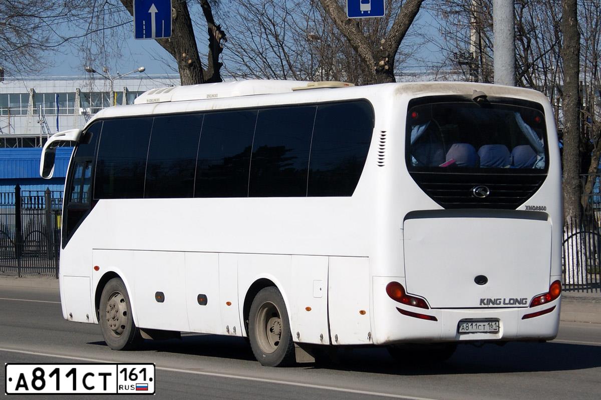 Фото автомобиля KING LONG (KLM) XMQ 6800, 2012 — госномер Е196ВА185. Цвет: БЕЛЫЙ