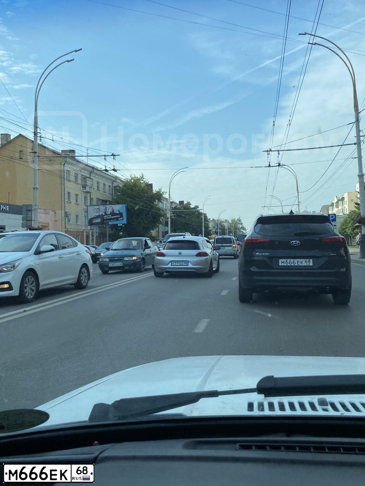 Фото автомобиля HYUNDAI TUCSON, 2018 — госномер М666ЕК68. Цвет: ЧЕРНЫЙ