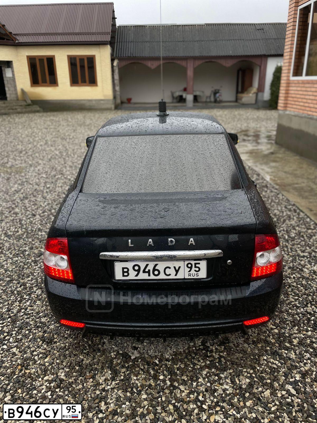 Фото автомобиля LADA 2170 PRIORA, 2008 — госномер В946СУ95. Цвет: ГРАФИТОВЫЙ МЕТАЛИК
