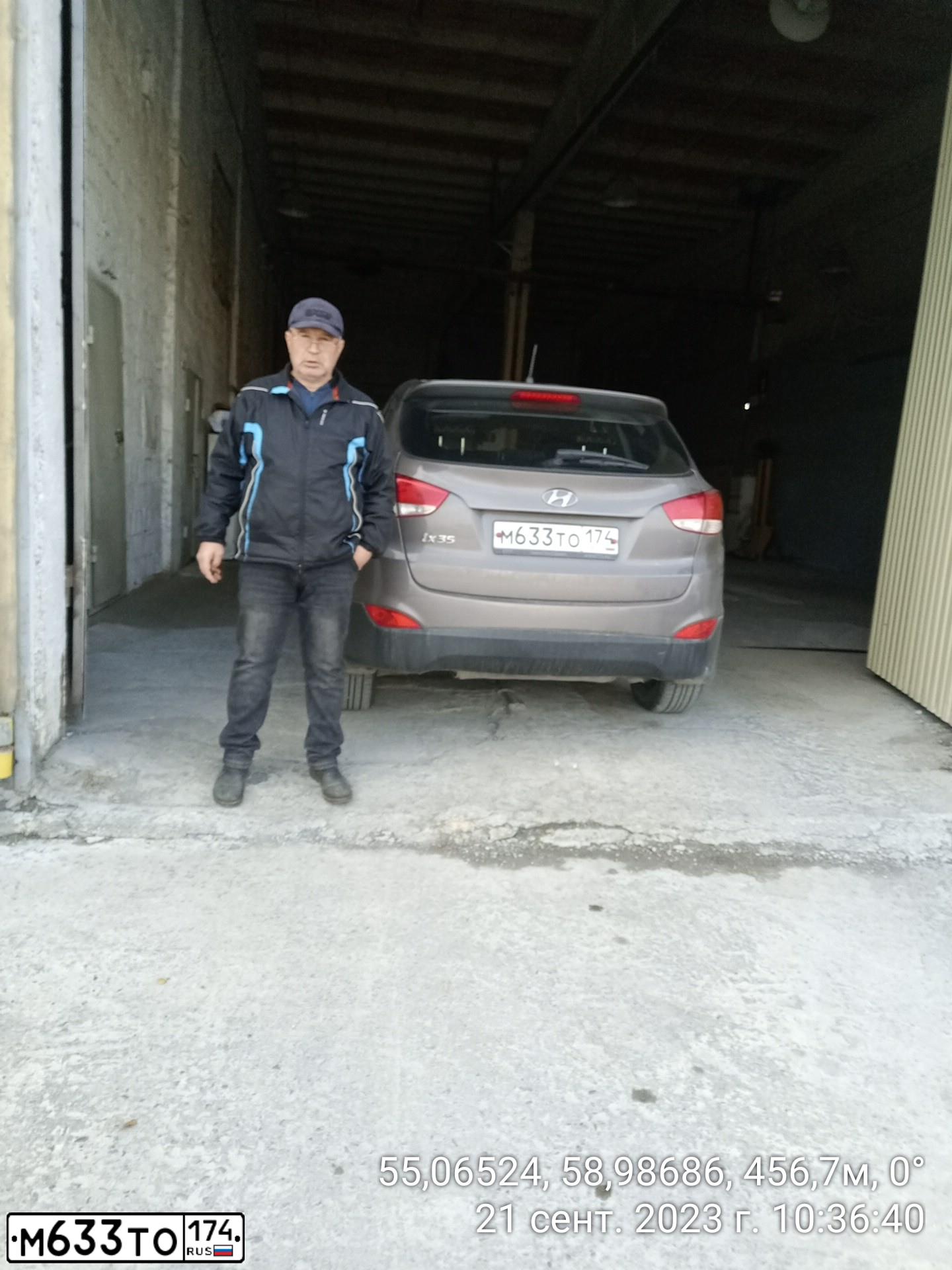 Фото автомобиля HYUNDAI IX35, 2015 — госномер М633ТО174. Цвет: КОРИЧНЕВЫЙ