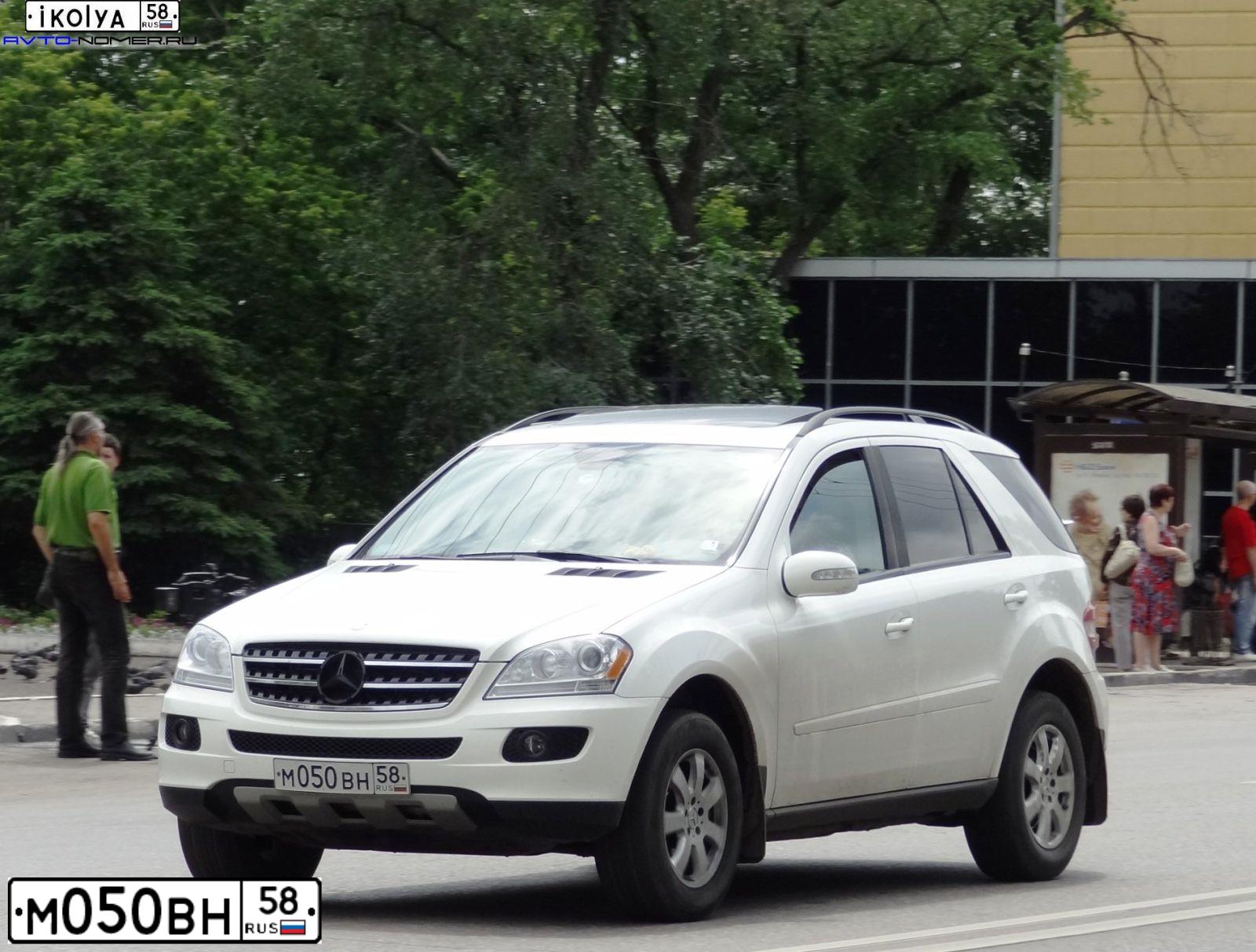 Фото автомобиля MERCEDES-BENZ ML320, 2006 — госномер У757АВ58. Цвет: Белый