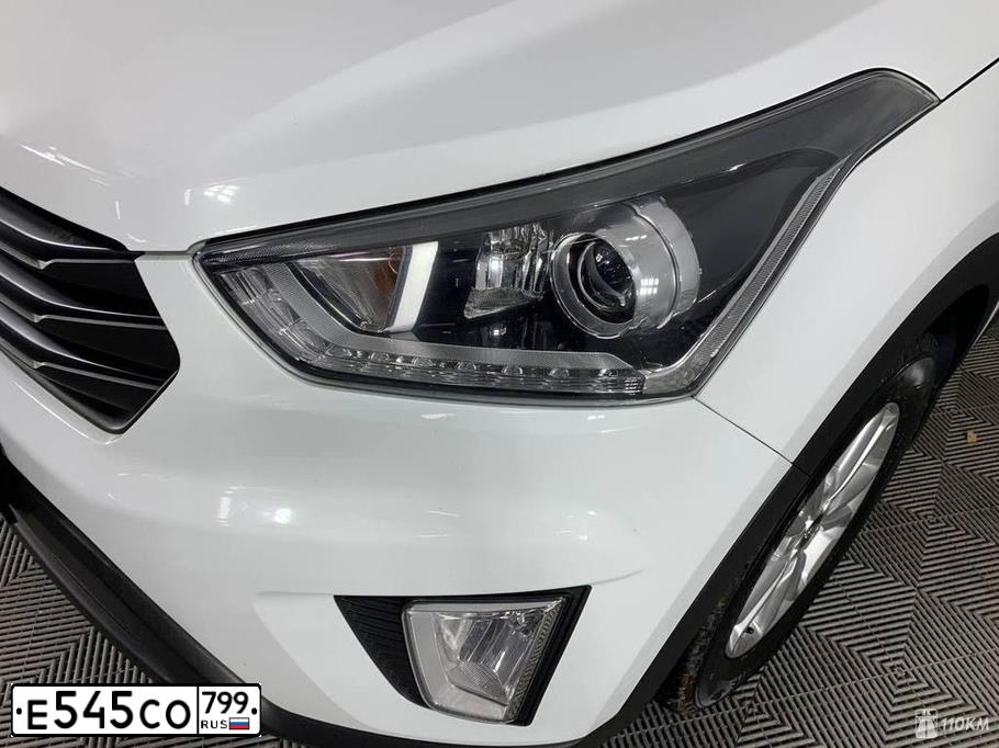 Фото автомобиля HYUNDAI CRETA, 2019 — госномер Р582МВ48. Цвет: Белый