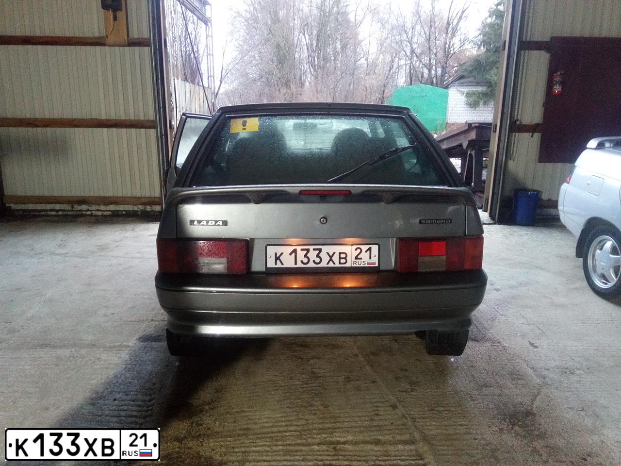 Фото автомобиля LADA 2114 SAMARA, 2012 — госномер К133ХВ21. Цвет: СРЕДНИЙ СЕРО-ЗЕЛЕНЫЙ МЕТ.