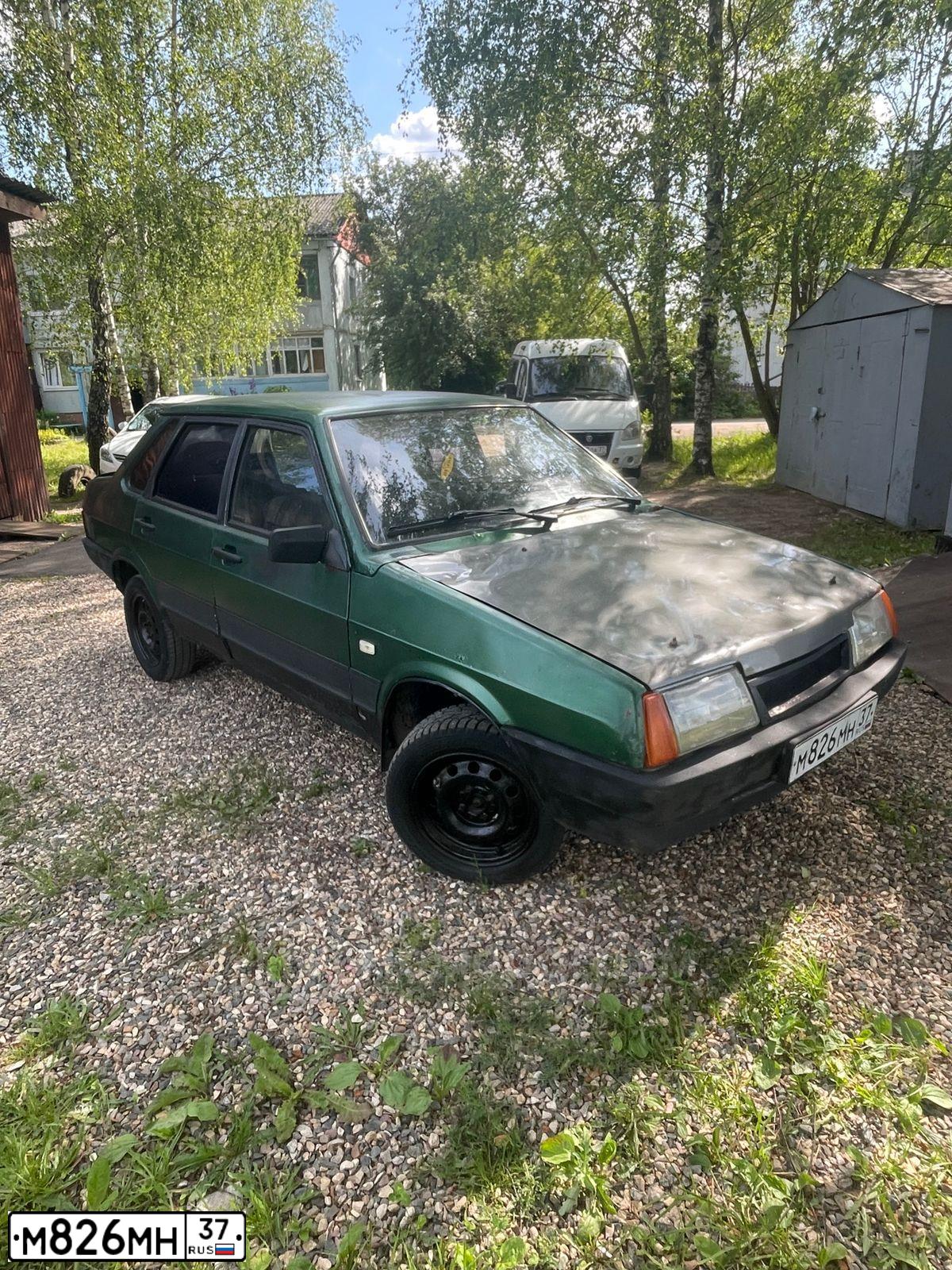 Фото автомобиля LADA 2109 SAMARA, 1999 — госномер М826МН37. Цвет: ЯРКО-ЗЕЛЕНЫЙ
