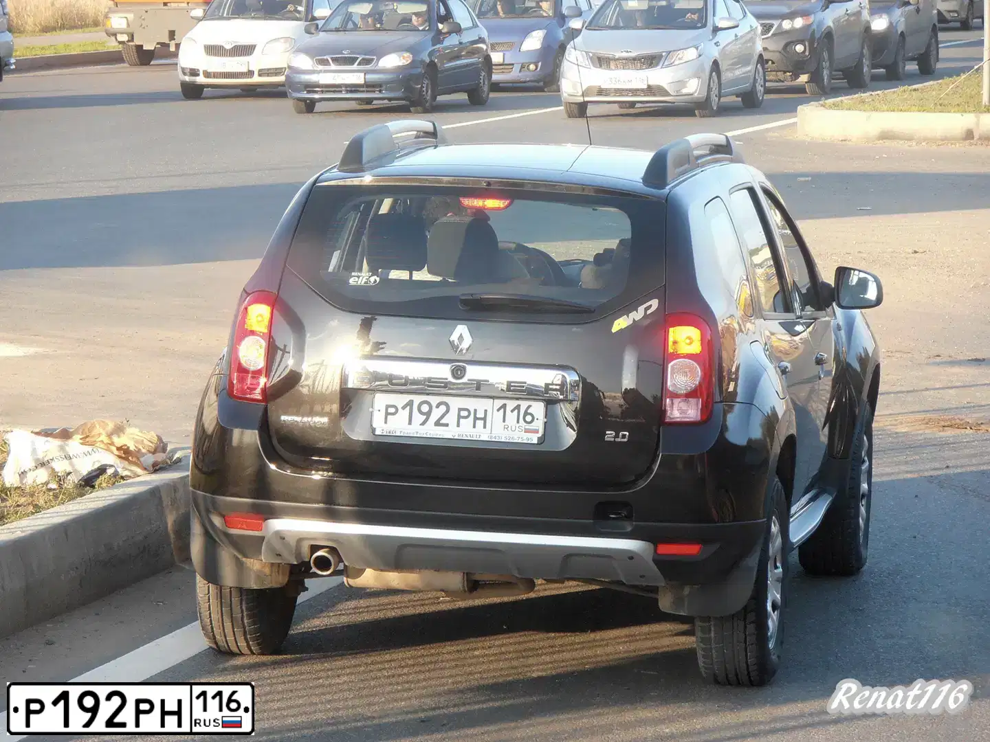 Фото автомобиля RENAULT DUSTER, 2012 — госномер Р192РН116. Цвет: ЧЕРНЫЙ