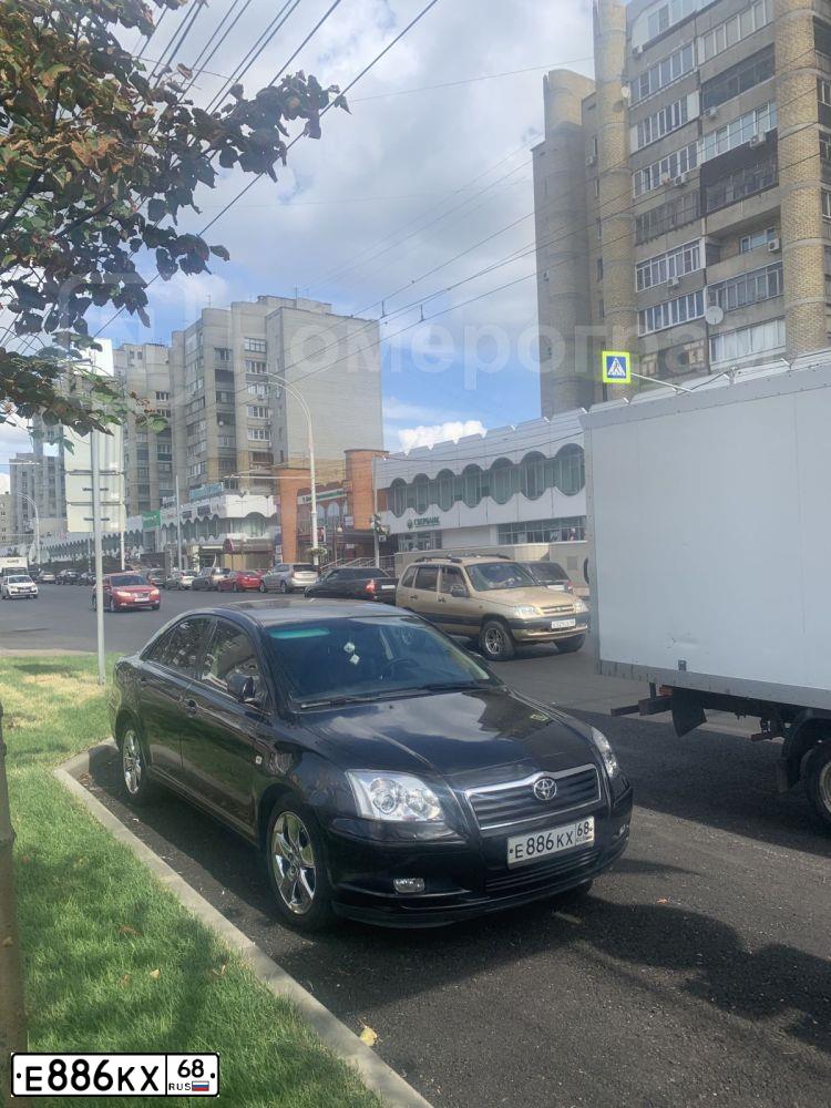 Фото автомобиля TOYOTA AVENSIS, 2004 — госномер М566УР76. Цвет: ЧЕРНЫЙ