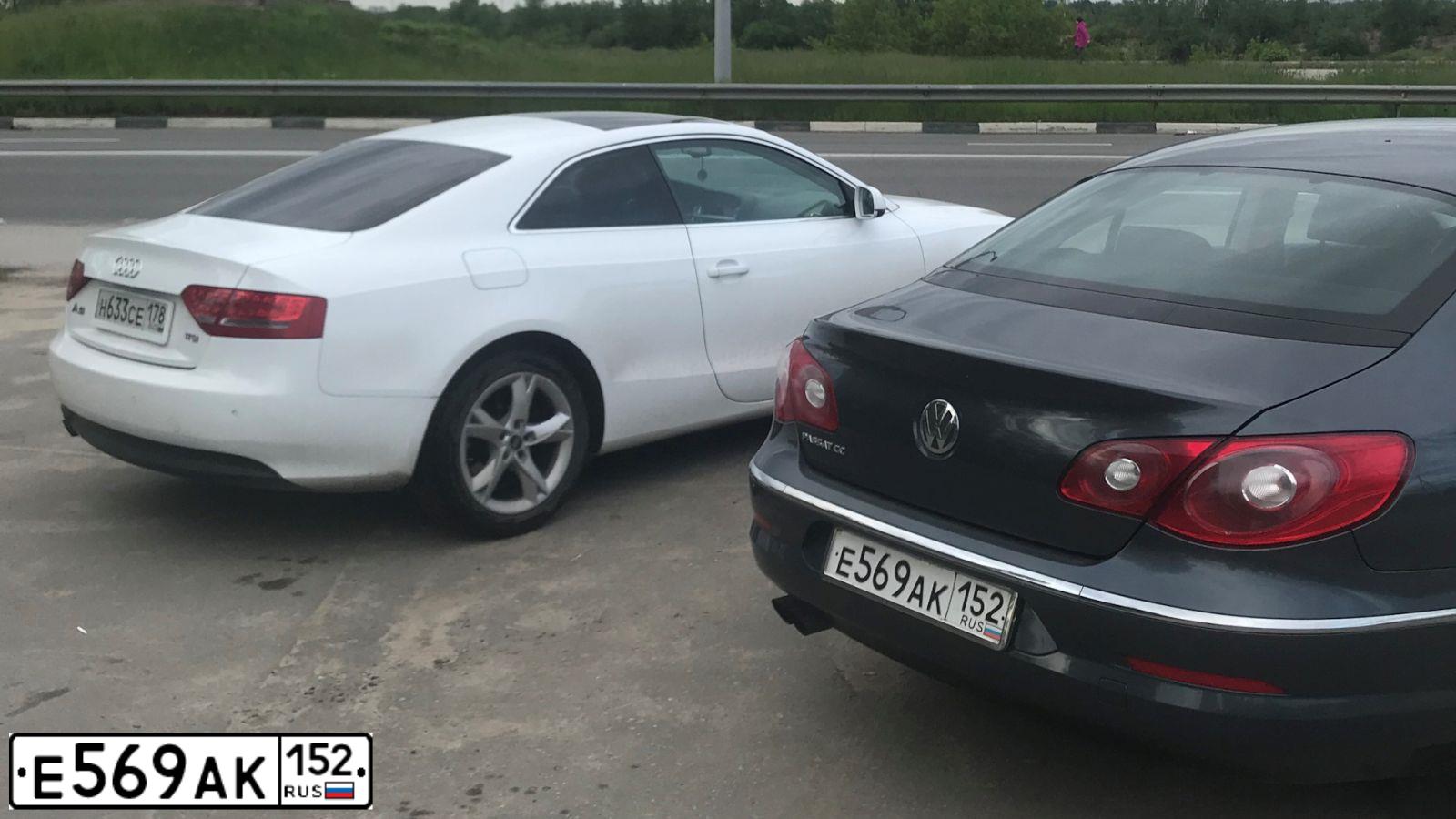 Фото автомобиля VOLKSWAGEN CC, 2010 — госномер Е569АК152. Цвет: СЕРЫЙ