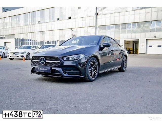Фото автомобиля MERCEDES CLA-KLASSE, 2020 — госномер Н438ТС799. Цвет: ЧЕРНЫЙ
