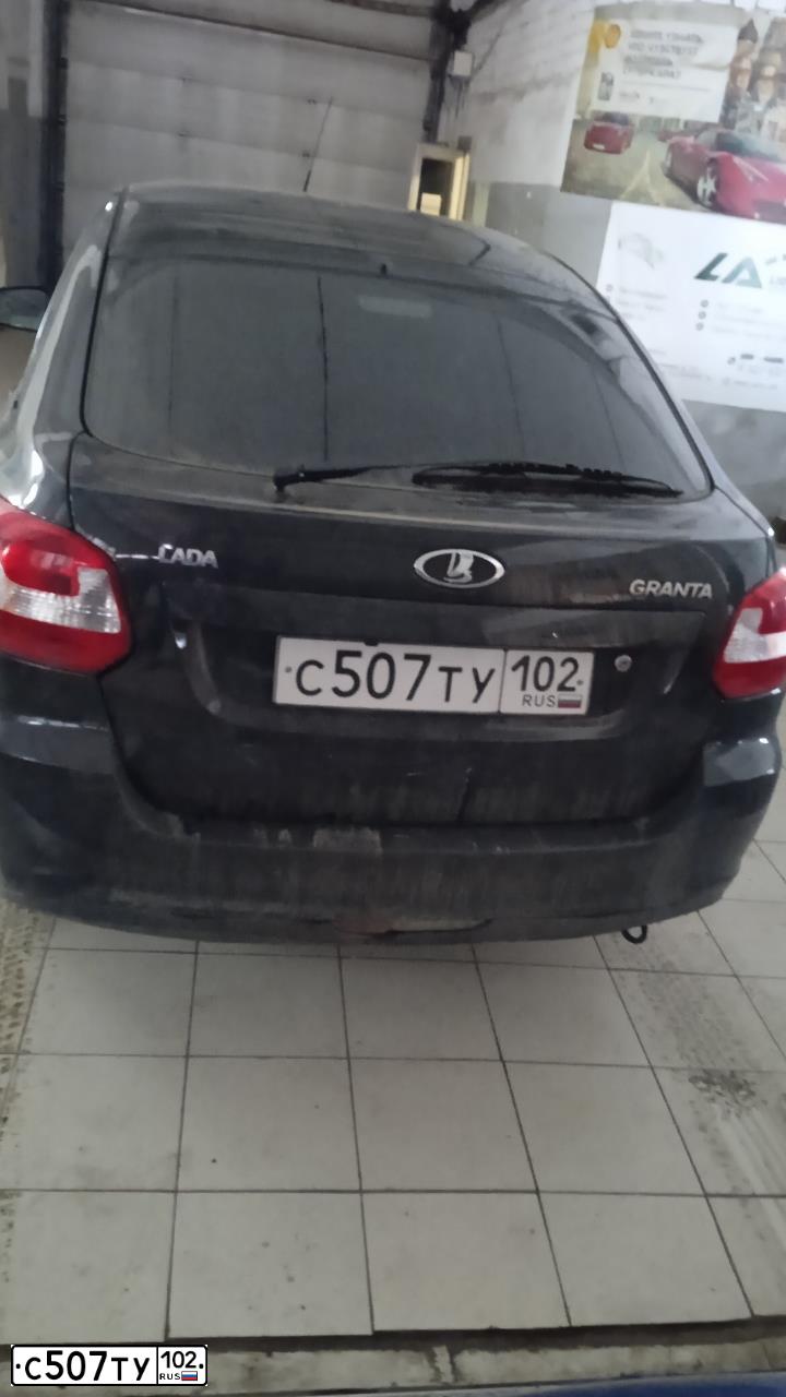 Фото автомобиля LADA 2191 GRANTA, 2016 — госномер С507ТУ102. Цвет: ЧЕРНЫЙ
