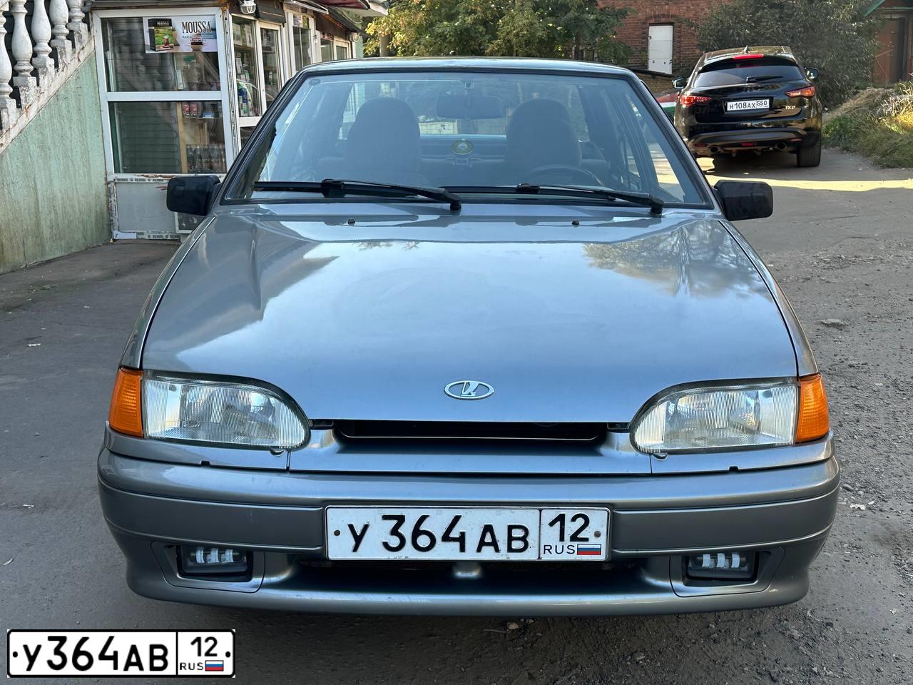 Фото автомобиля LADA 2115 SAMARA, 2008 — госномер Е485ВН550. Цвет: СРЕД.СЕРО-ЗЕЛЕН.МЕТ.