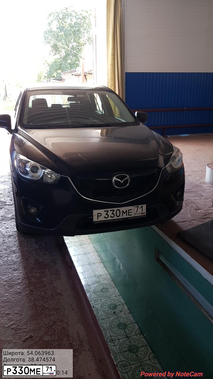 Фото автомобиля MAZDA CX-5, 2014 — госномер Р330МЕ71. Цвет: ЧЕРНЫЙ