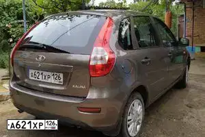 Фото автомобиля LADA 2192 KALINA, 2015 — госномер К012МВ193. Цвет: Золотисто-коричневый