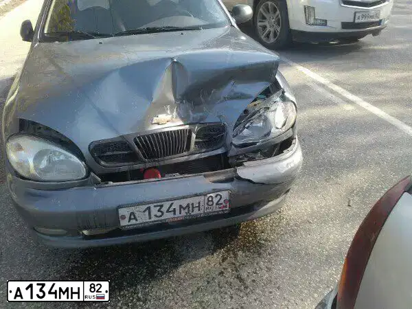 Фото автомобиля ZAZ LANOS, 2006 — госномер А134МН82. Цвет: СЕРЫЙ