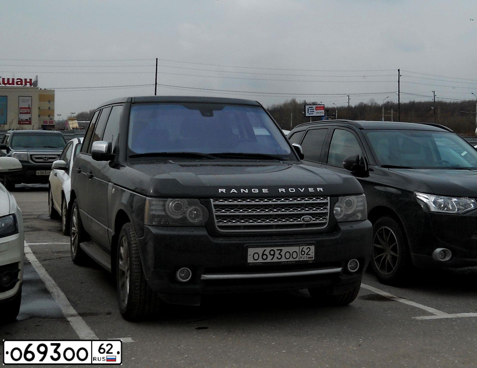 Фото автомобиля LANDROVER RANGE ROVER, 2011 — госномер О693ОО62. Цвет: ЧЕРНЫЙ
