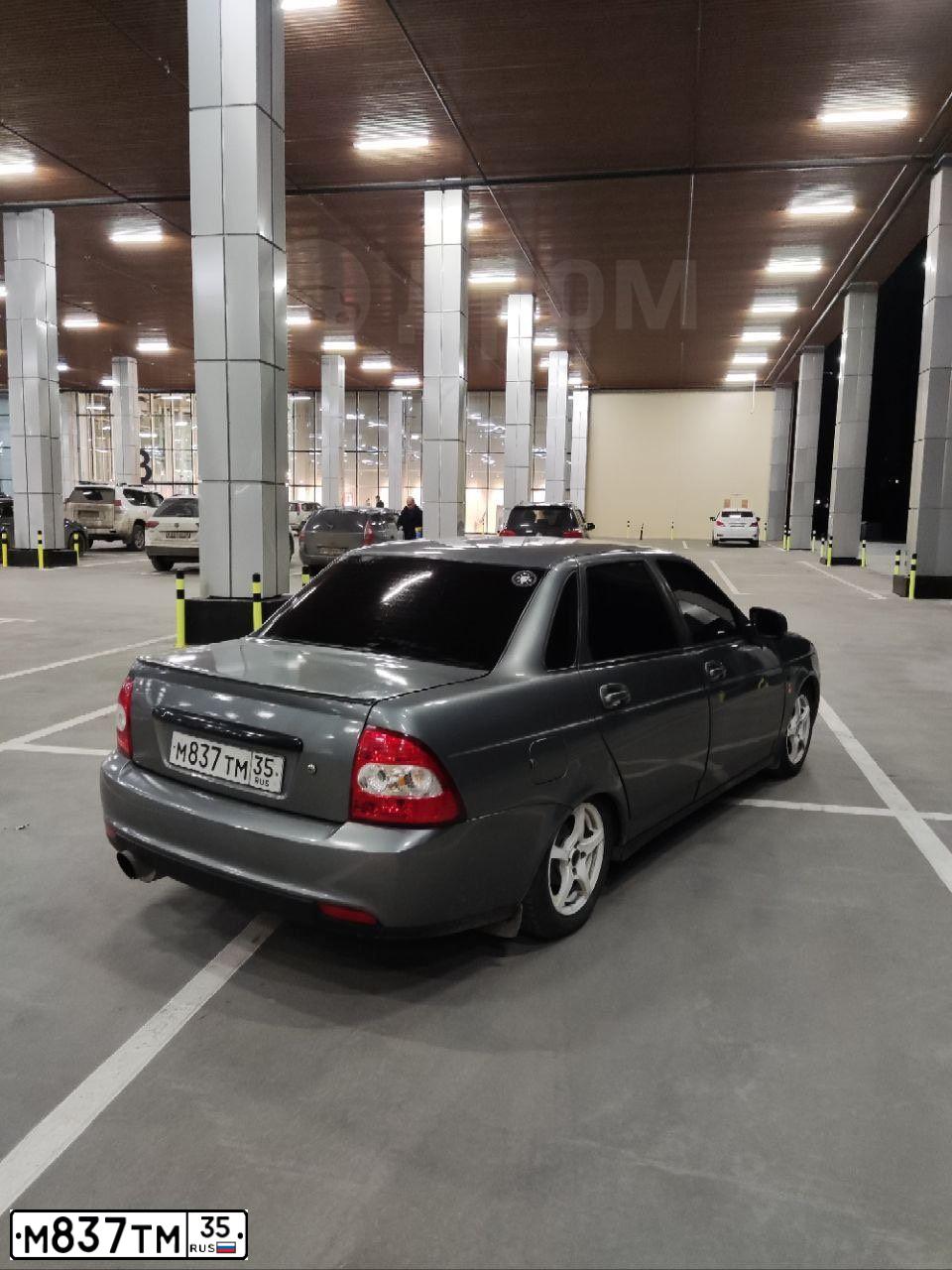 Фото автомобиля LADA 2170 PRIORA, 2007 — госномер М837ТМ35. Цвет: СЕРО-ЗЕЛЕНЫЙ