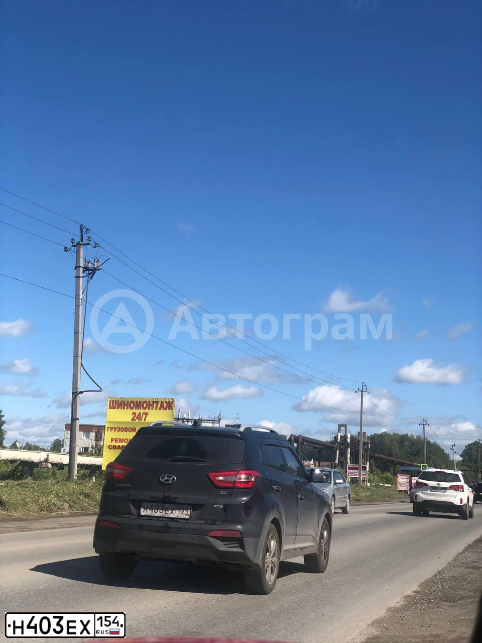 Фото автомобиля HYUNDAI CRETA, 2018 — госномер Н403ЕХ154. Цвет: ЧЕРНЫЙ