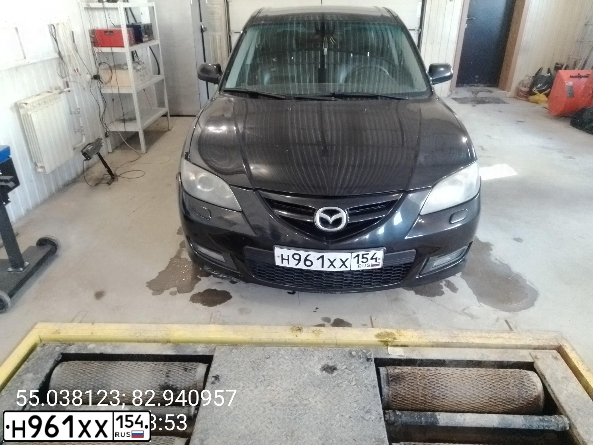 Фото автомобиля MAZDA 3, 2008 — госномер К555ТР177. Цвет: ЧЕРНЫЙ