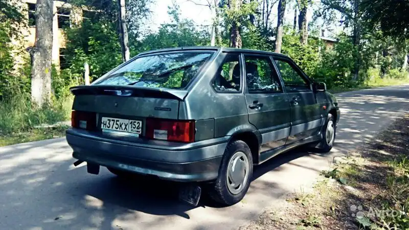 Фото автомобиля LADA 2114 SAMARA, 2006 — госномер Н375КХ152. Цвет: СЕРО-ЗЕЛЕНЫЙ