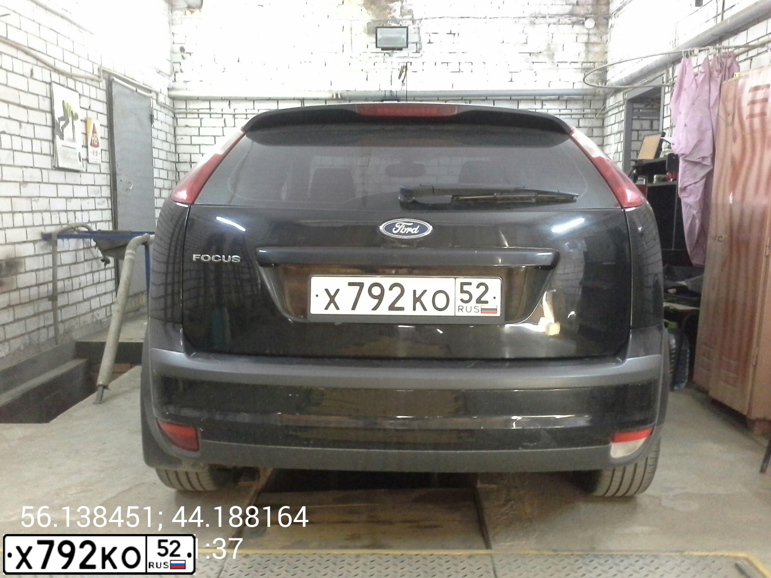 Фото автомобиля FORD FOCUS, 2006 — госномер Х792КО52. Цвет: ЧЕРНЫЙ