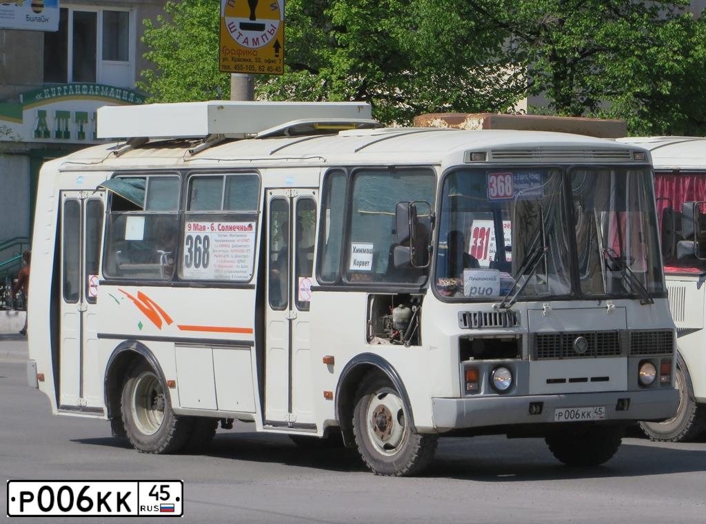 Фото автомобиля PAZ 3205, 2012 — госномер Р006КК45. Цвет: БЕЛЫЙ