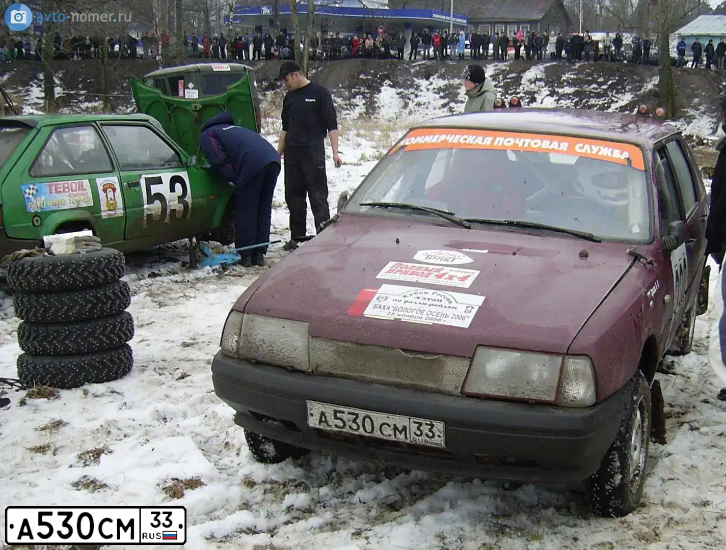 Фото автомобиля IZH 2126, 2004 — госномер А530СМ33. Цвет: ТЕМНО-КРАСНЫЙ