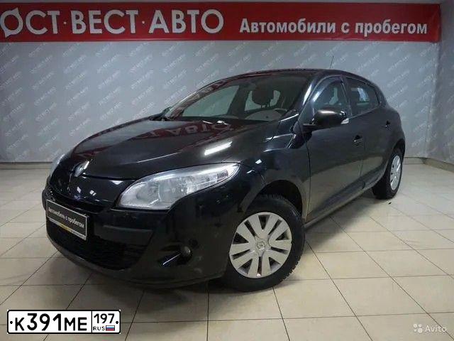 Фото автомобиля RENAULT MEGANE, 2011 — госномер К391МЕ197. Цвет: ЧЕРНЫЙ