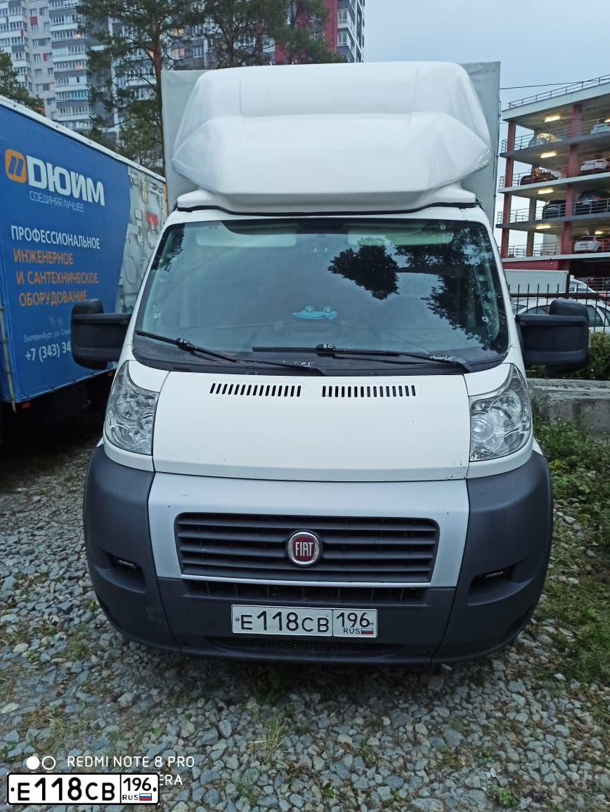 Фото автомобиля FIAT DUCATO, 2014 — госномер Е118СВ196. Цвет: Белый