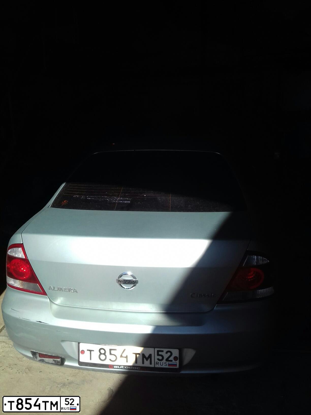Фото автомобиля NISSAN ALMERA, 2007 — госномер Т854ТМ52. Цвет: СВЕТЛО-СЕРЫЙ