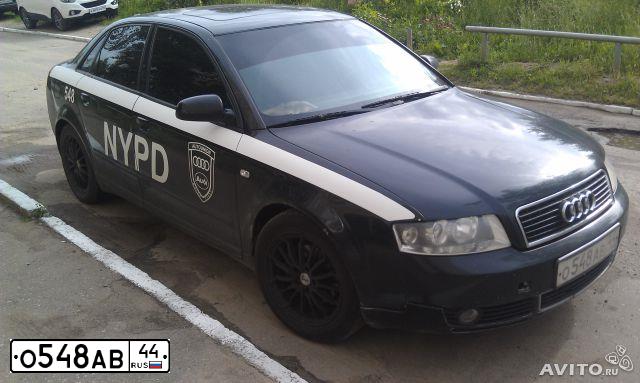 Фото автомобиля AUDI A4, 2001 — госномер А804ВА57. Цвет: ЧЕРНЫЙ