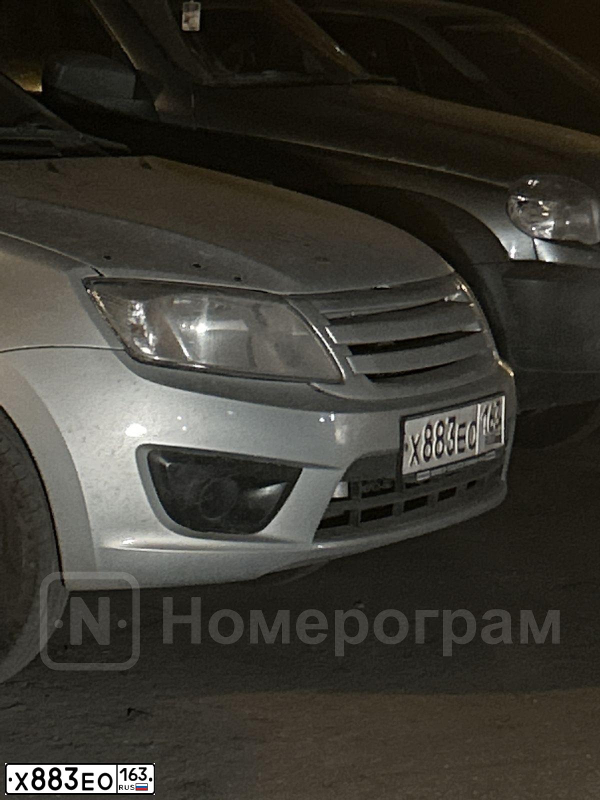 Фото автомобиля LADA 2190 GRANTA, 2015 — госномер Х883ЕО163. Цвет: СЕРЕБРИСТЫЙ