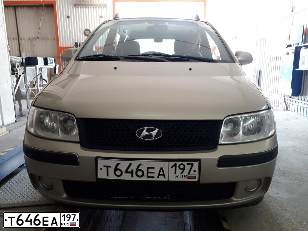 Фото автомобиля HYUNDAI MATRIX, 2006 — госномер Т646ЕА197. Цвет: ЖЕЛТО-ПЕСОЧНЫЙ