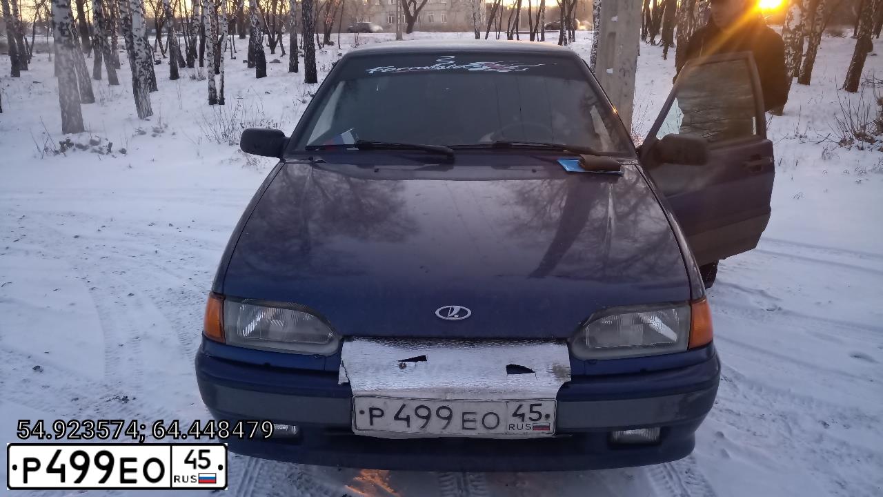 Фото автомобиля LADA 2115 SAMARA, 2005 — госномер Р499ЕО45. Цвет: СЕРЕБРИСТО-ТЕМНО-СИНИЙ