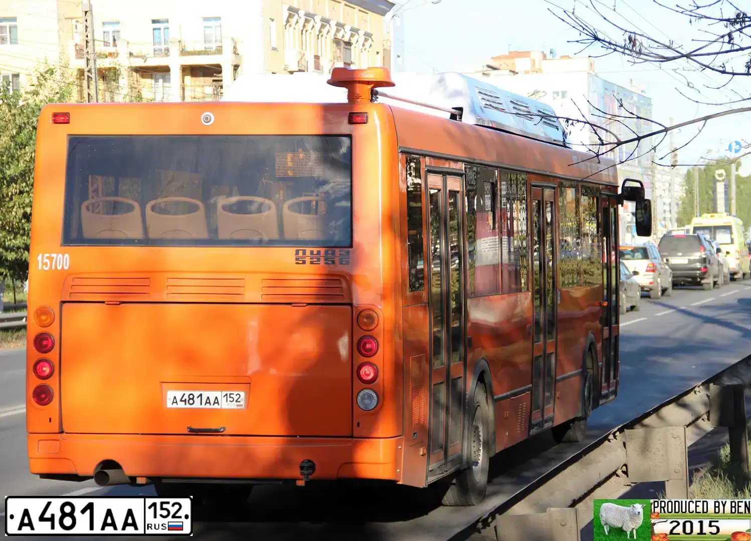 Фото автомобиля LIAZ 5256, 2014 — госномер А481АА152. Цвет: ЖЕЛТО-ГОЛУБОЙ