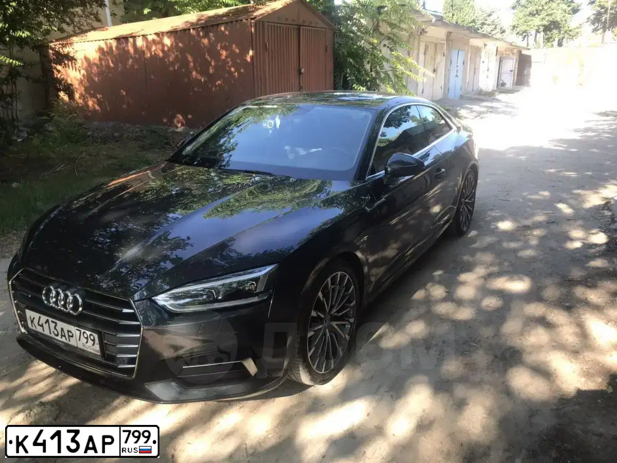 Фото автомобиля AUDI A5, 2017 — госномер Р632ХУ32. Цвет: ЧЕРНО-СЕРЫЙ