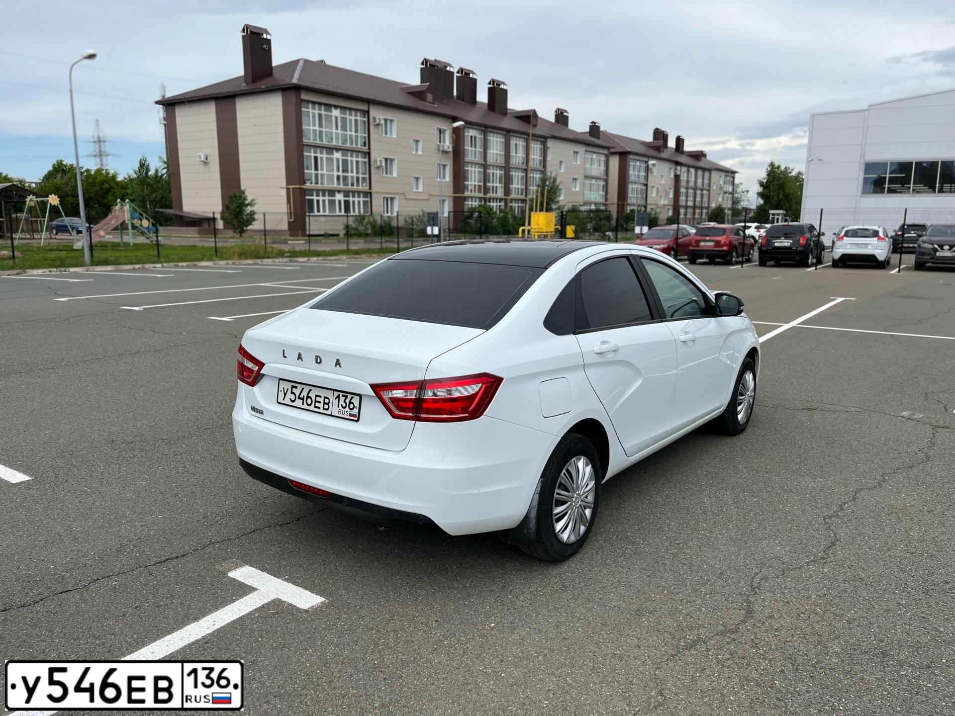 Фото автомобиля LADA VESTA, 2020 — госномер У546ЕВ136. Цвет: МНОГОЦВЕТНЫЙ