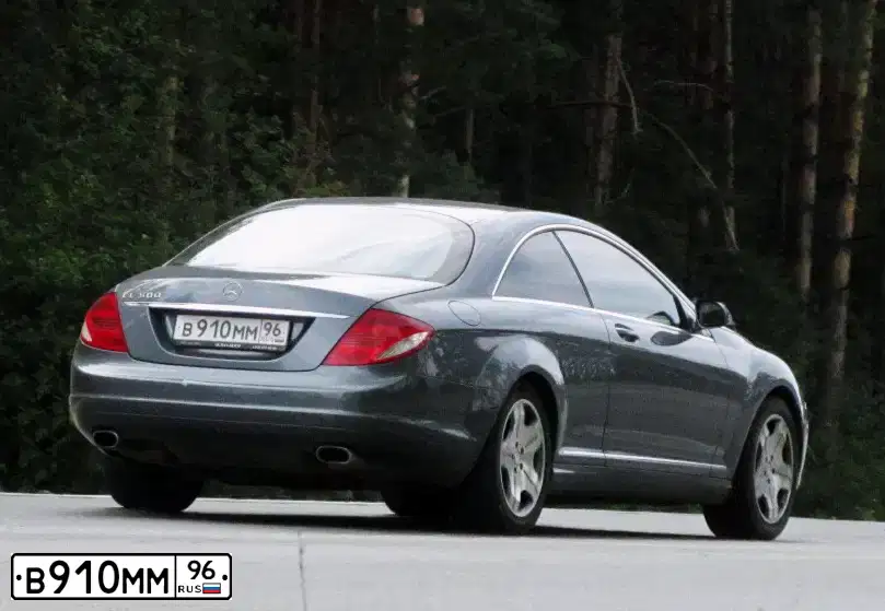 Фото автомобиля MERCEDES CL-KLASSE, 2006 — госномер В910ММ96. Цвет: СЕРЫЙ