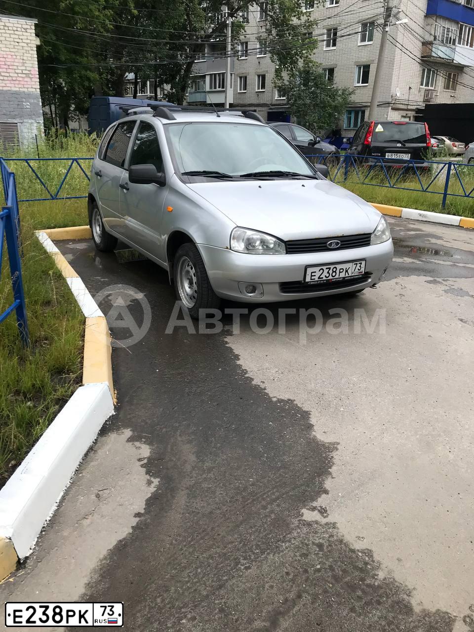 Фото автомобиля LADA 1119 KALINA, 2013 — госномер Е238РК73. Цвет: СЕРЕБРИСТЫЙ