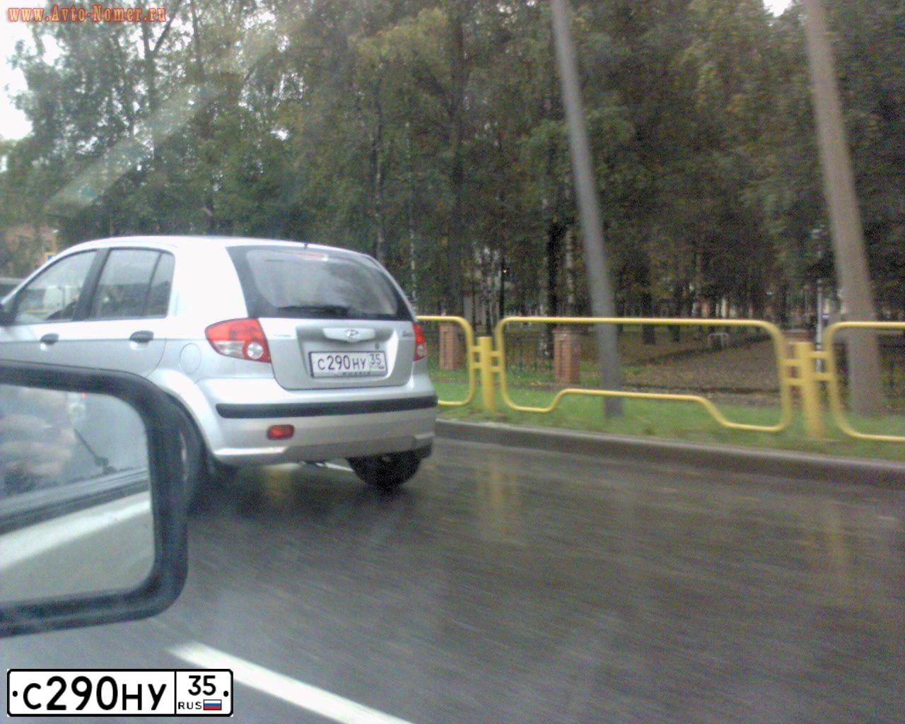Фото автомобиля HYUNDAI GETZ, 2005 — госномер С290НУ35. Цвет: Серебристый