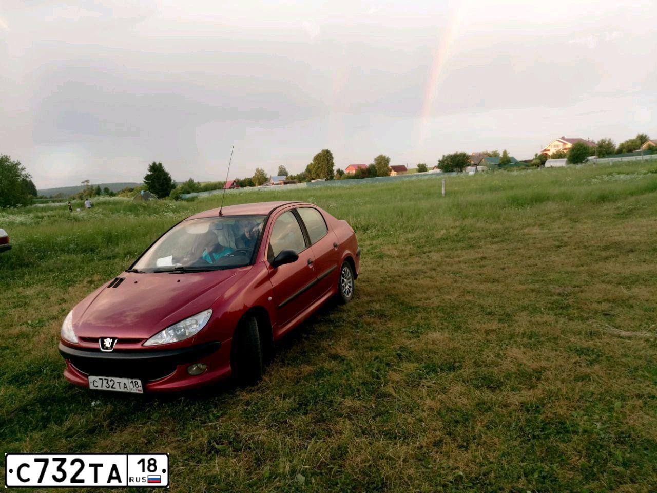 Фото автомобиля PEUGEOT 206, 2008 — госномер Н069РТ159. Цвет: Красный